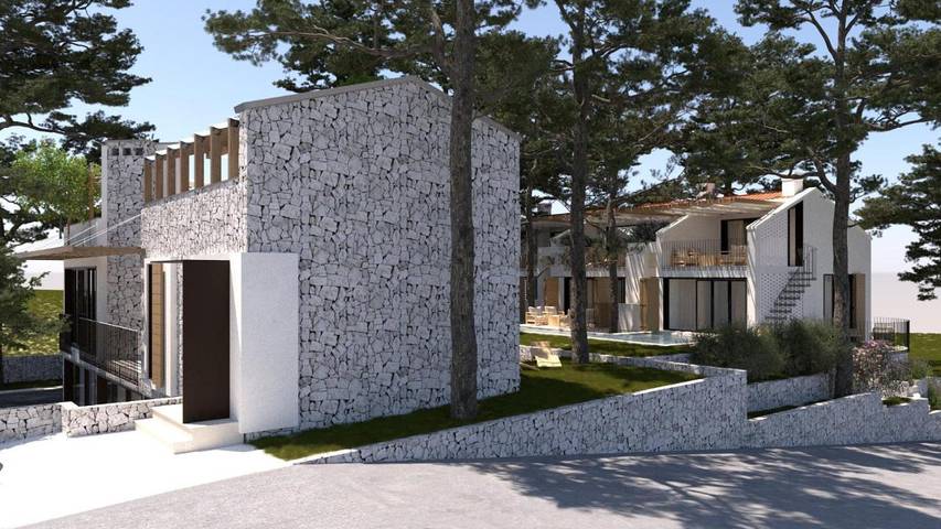 Villa pour 10 personnes, avec piscine ainsi que vue et balcon à Punat