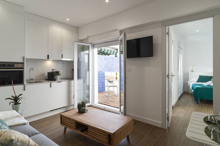 Holiday rental for 2 people, with terrace in Madrid