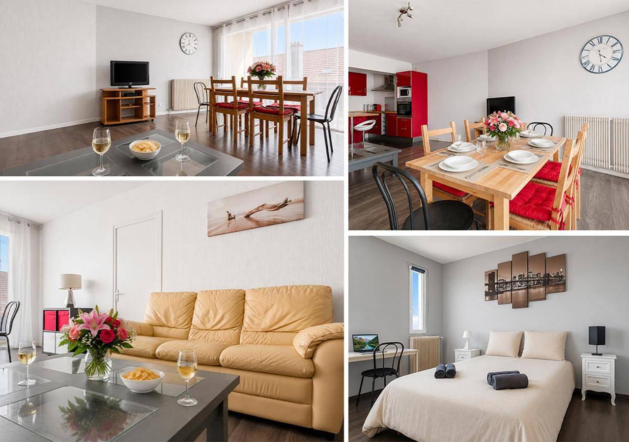 Appartement entier, Grand T4 Balcon Proche Aéroport Lyon in Pont-de-Chéruy, Région de Vienne