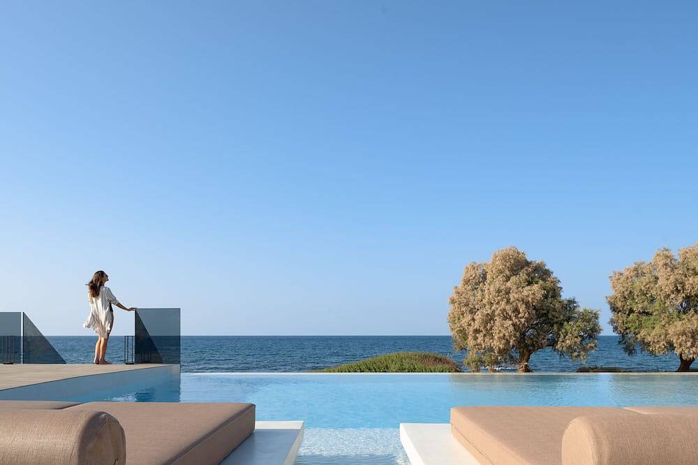 Asea Villa, Spectacular right-on-the-beach Retreat in Skaleta, Rethymno und Umgebung