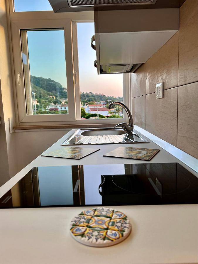 Apartament wakacyjny dla 4 osób, z widok i ogród oraz balkon w Tropea
