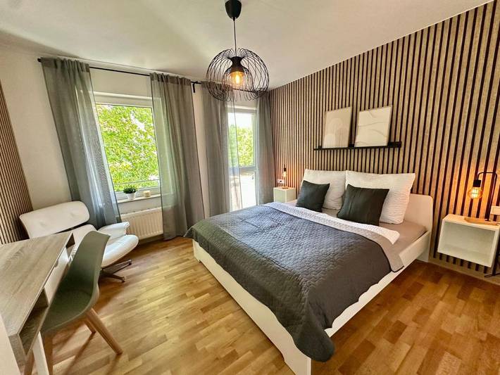 Ferienwohnung für 6 Personen, mit Balkon und Ausblick, mit Haustier am Zwenkauer See