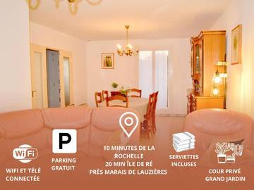 Location de vacances pour 6 personnes, avec jardin à Nieul-sur-Mer