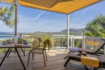 Gîte pour 4 personnes, avec terrasse et vue sur l’océan à Algajola