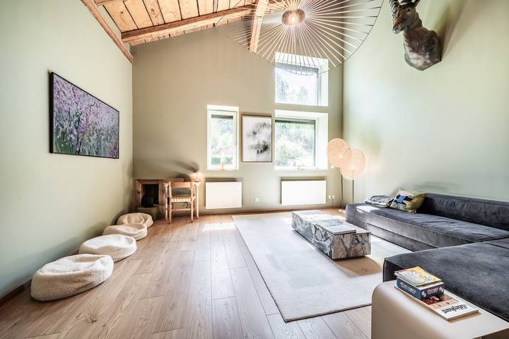 Chalet pour 10 personnes, avec Balcon ainsi que Jardin et Sauna à Mont-Saxonnex