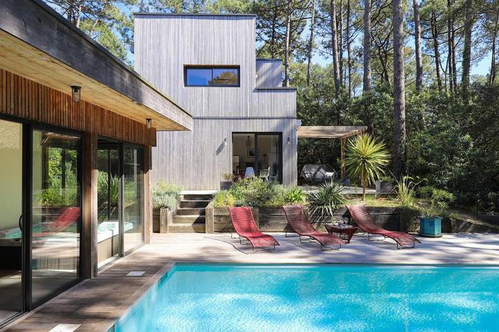 Villa pour 8 personnes, avec jardin et piscine ainsi que sauna et vue, animaux acceptés à Seignosse - 3