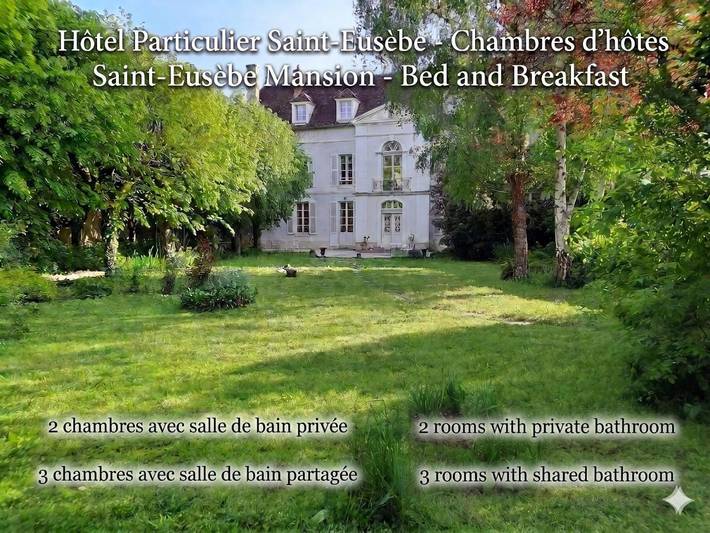 Chambre d’hôte pour 6 personnes, avec Terrasse ainsi que Jardin et Piscine à Coulangeron