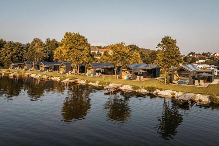 Dom dla 2 osób, z widok i sauna oraz widok na jezioro i ogród, zwierzęta dozwolone w Górny Palatynat