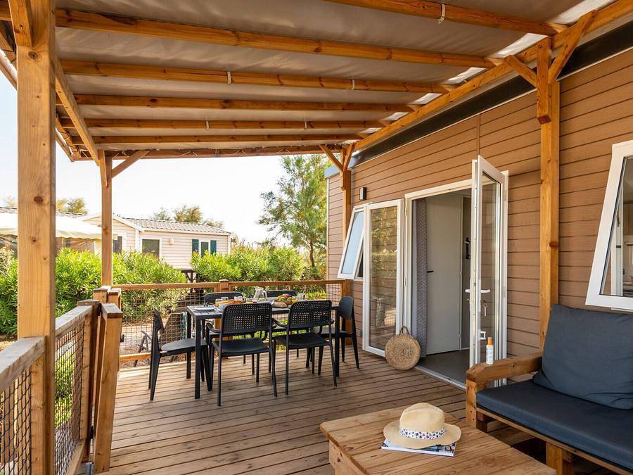 Camping la Vallée - Mobilhome 6 personas - Premium | 3 Dormitorios | 6 Pers. | Terraza Salón | Aire acondicionado | Tv in Saint-Sauveur-de-la-Mer, Region de Lisieux