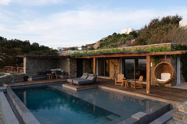 B&B für 3 Personen, mit Whirlpool und Terrasse sowie Garten und Pool auf Mykonos