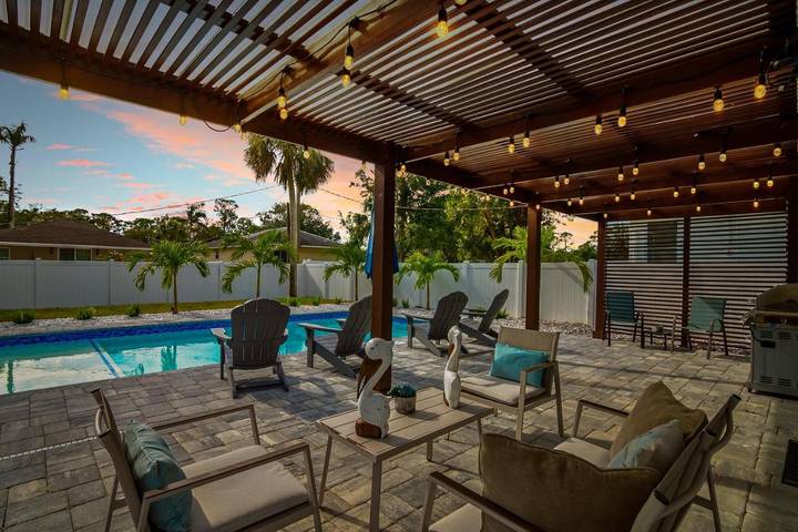Ferienhaus für 8 Personen, mit Pool und Garten sowie Whirlpool, kinderfreundlich in Bonita Springs