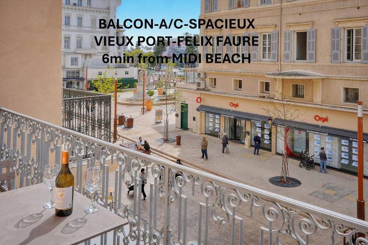 Ferielejlighed for 4 personer, med balkon i Cannes