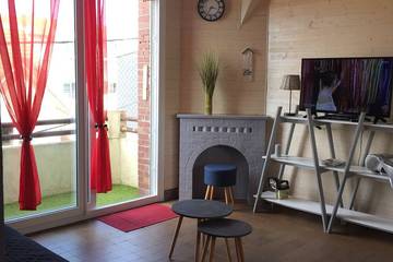 Gîte pour 4 personnes, avec balcon dans Plage de Merlimont