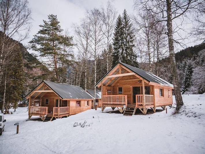 Tente pour 5 personnes, avec terrasse dans Parc National de la Vanoise