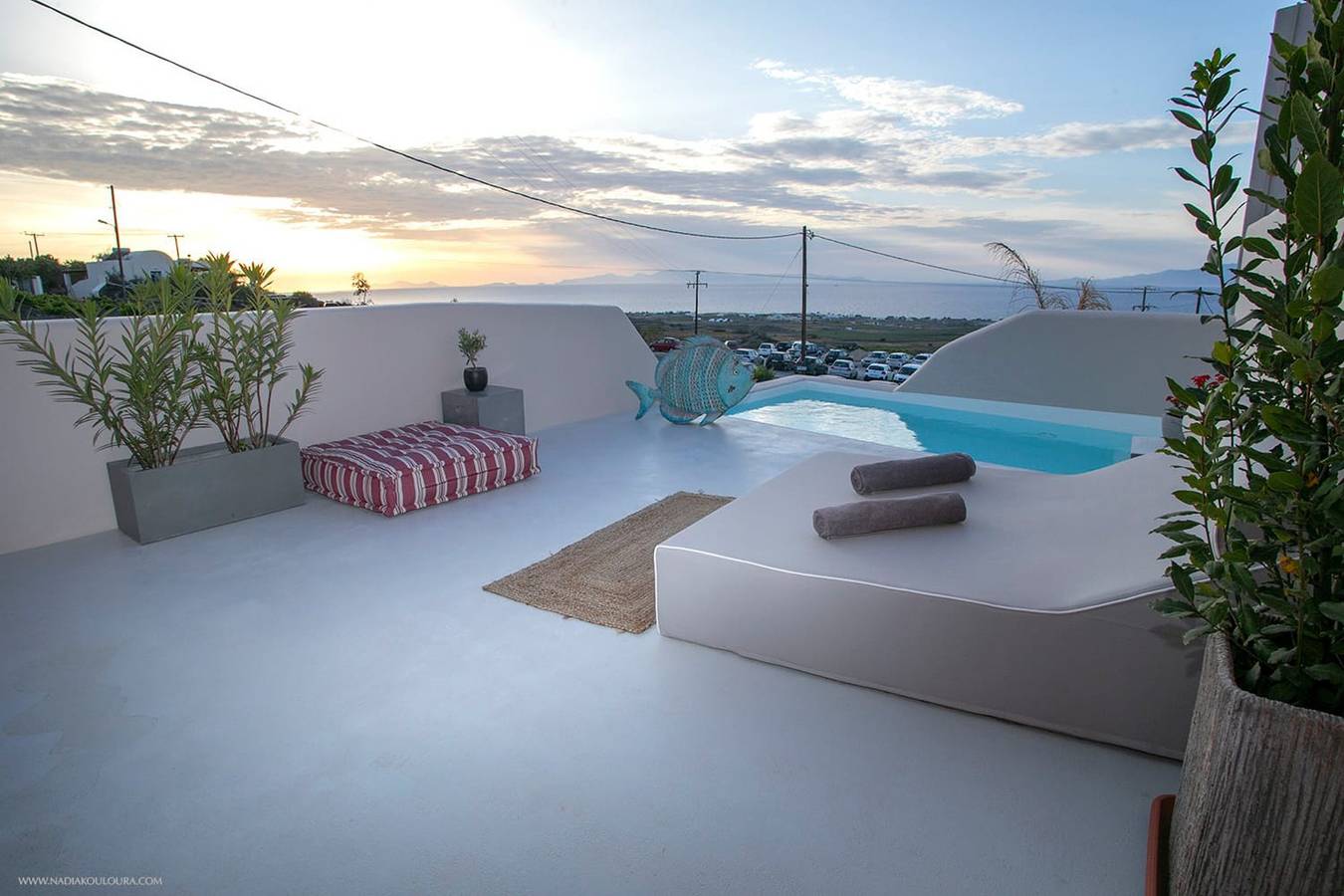 Villa für 4 Personen mit Terrasse in Finikia, Santorin
