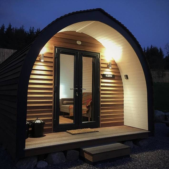Glamping for 6 people, with garden the Highlands