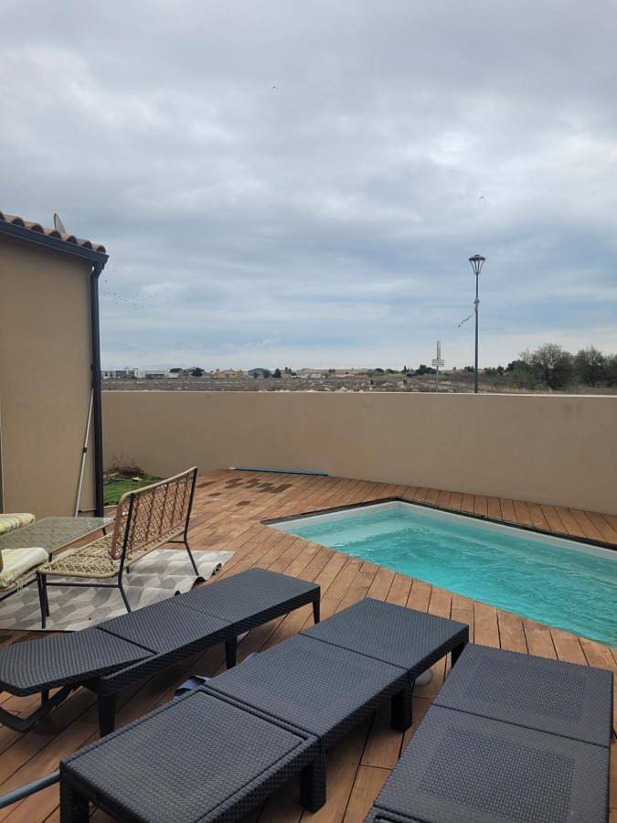 Maison d’hôte pour 2 personnes, avec Terrasse et Piscine à Vendres