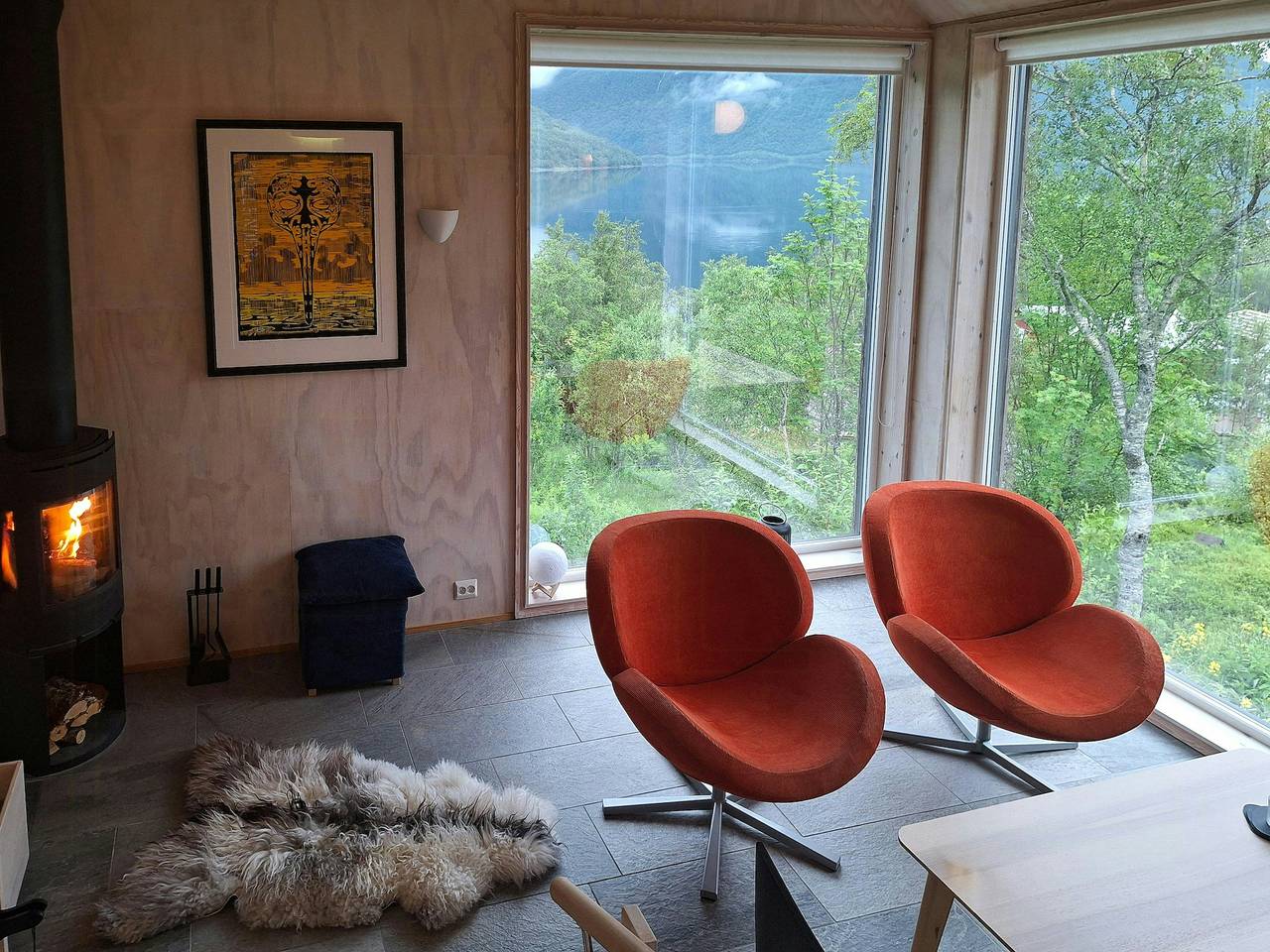 Hütte mit Sauna und Feuerstelle in Gildeskål