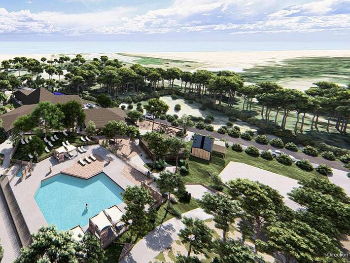 Camping pour 4 personnes, avec bassin pour enfant, animaux acceptés à Ondres