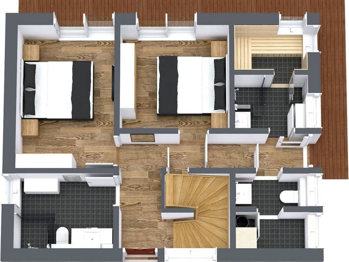 Boot für 4 Personen, mit Balkon und Seeblick sowie Sauna und Ausblick am Greifswalder Bodden - 3