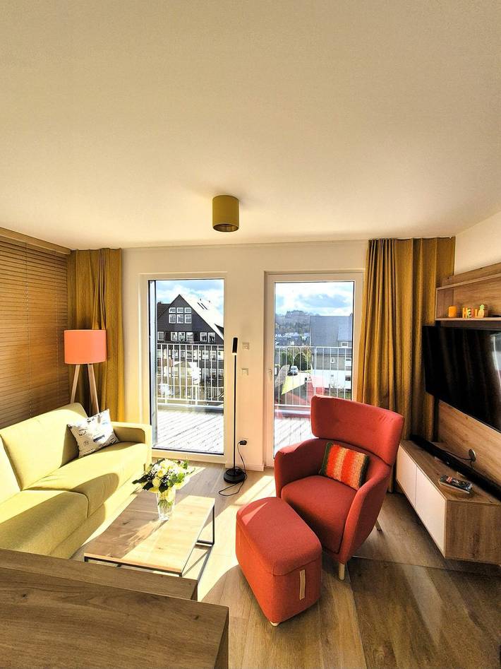 Lodge voor 4 personen, met balkon in Winterberg