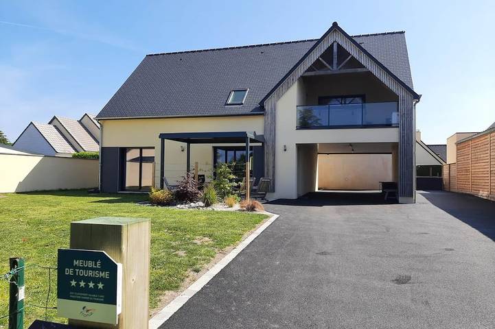 Maison de vacances pour 6 personnes, avec jardin ainsi que jacuzzi et balcon