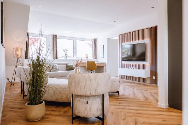 Ferienwohnung für 4 Personen, mit Terrasse und Whirlpool sowie Garten und Ausblick in Fulda