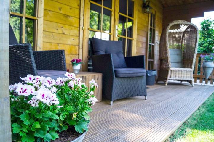 Chalet für 2 Personen, mit Terrasse und Garten sowie Ausblick in Gelderland