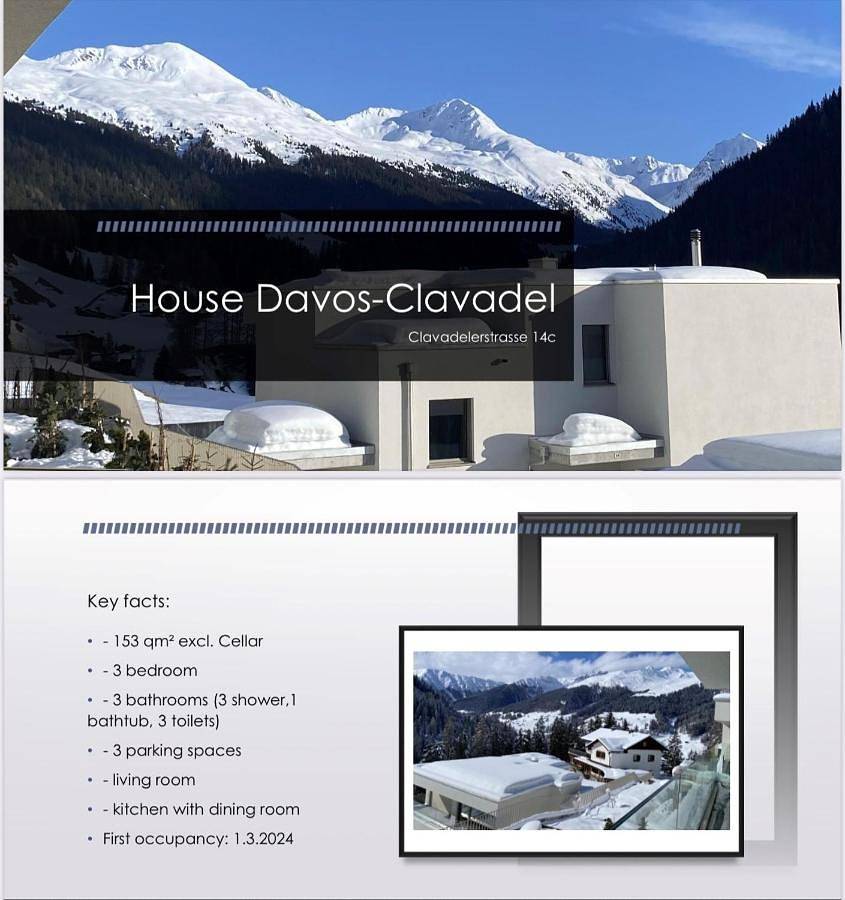 Wef Haus Clavadel in Davos, Plessur Alpen