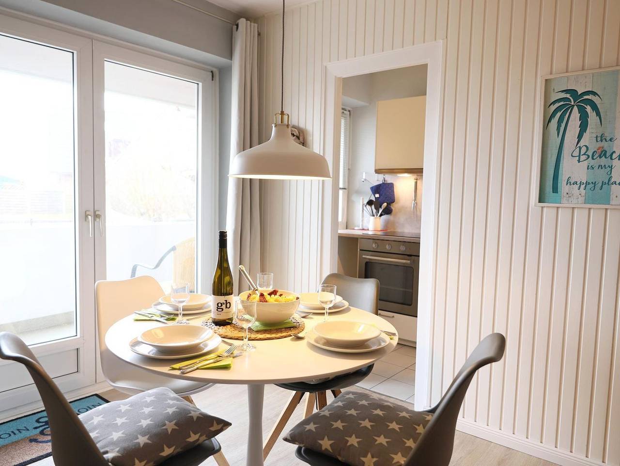 Ganze Wohnung, Moderne 53 m² Ferienwohnung in Westerland mit Westbalkon, nah am Strand in Westerland, Sylt (Gemeinde)