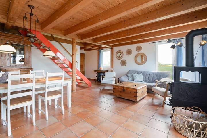 Ferienhaus für 4 Personen, mit Balkon und Terrasse sowie Garten und Ausblick auf Fehmarn