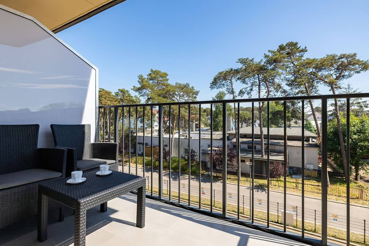 Ganze Wohnung, Ferienwohnung für 4 Personen mit Balkon/Terrasse in Międzywodzie, Wollin