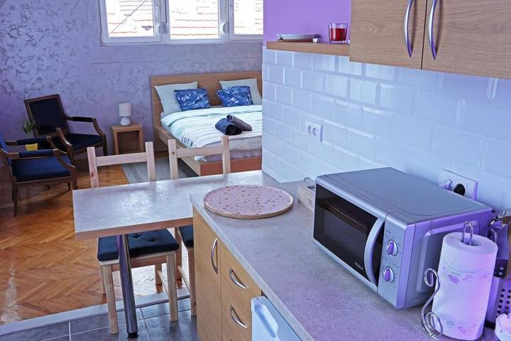 Appartement de vacances pour 2 personnes, avec jardin ainsi que vue et terrasse