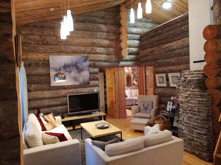 Lägenhet för 10 Personer, med trädgård samt bastu och utsikt och sjöutsikt i Ruka