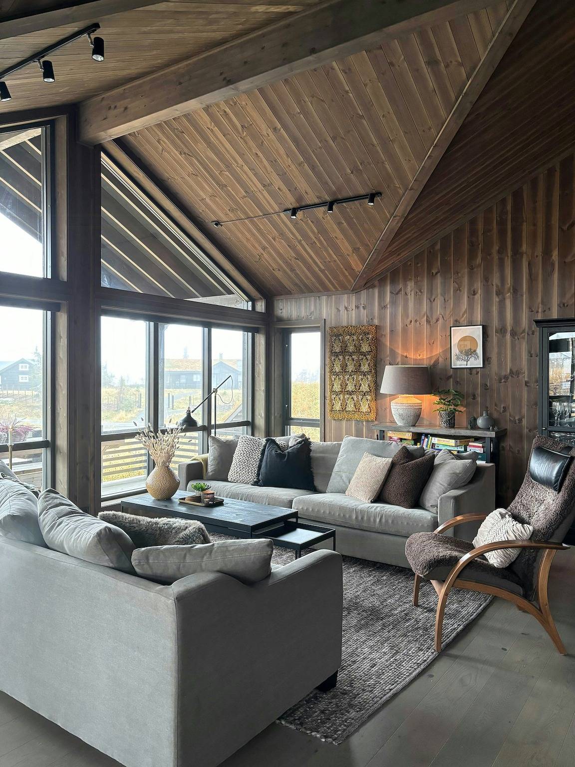 Moderne hut met uitzicht op Skeikampen in Skeikampen, Gausdal