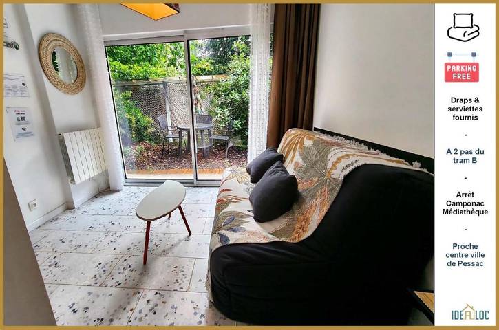 Appartement de vacances pour 3 personnes, avec Terrasse et Jardin