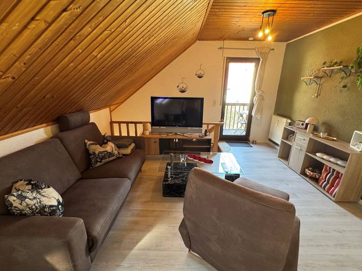 Ganze Wohnung, Apartment Ferienwohnung „Burgblick“ mit Bergblick, Balkon und Wlan in Frankenblick, Region Sonneberg