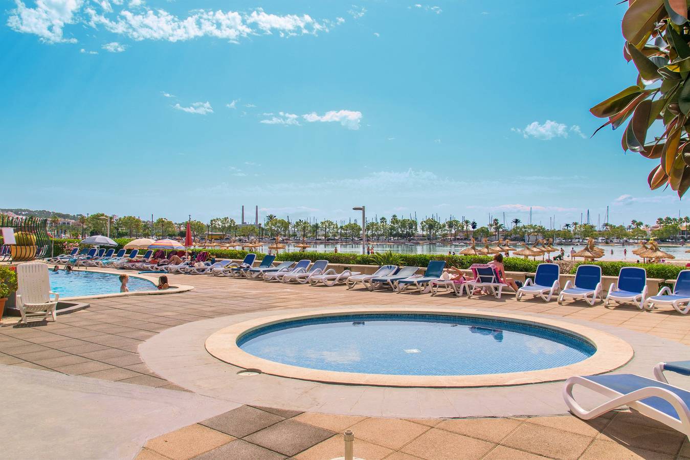 Ganze Wohnung, Carabela Beach für 4 mit Pool nur 10 m vom Strand in Playa de Alcúdia, Alcúdia