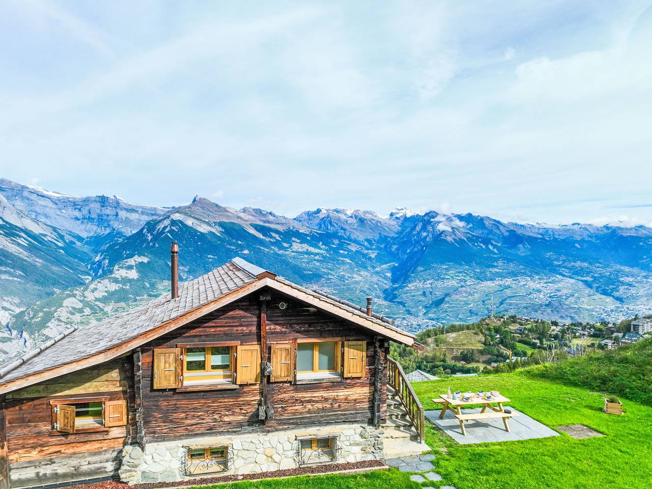 Le mayen des Veillas in Nendaz, Walliser Alpen