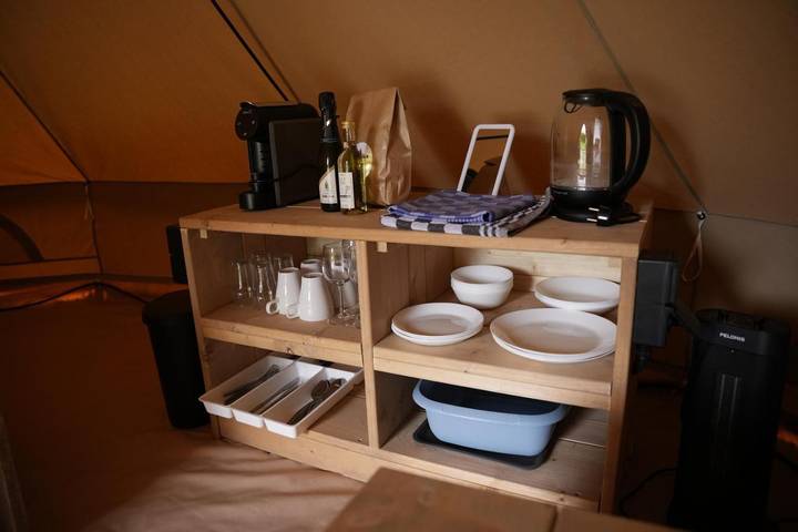 Camping pour 3 personnes, avec terrasse