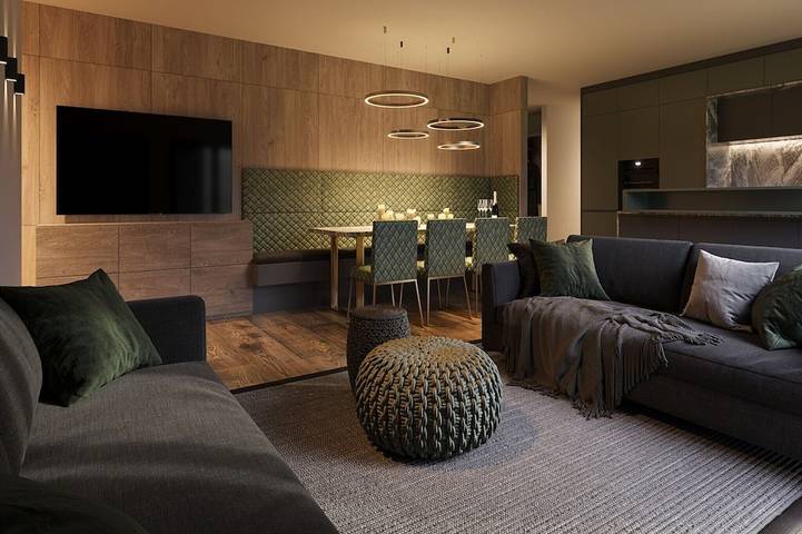 Ferienwohnung für 7 Personen, mit Balkon und Whirlpool sowie Pool