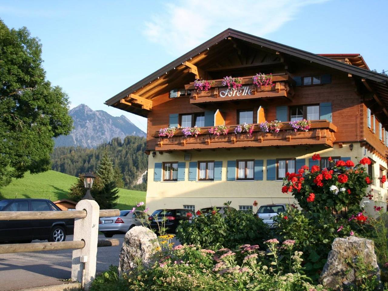 Pension Forelle - Doppelzimmer mit Etagendusche in Obermaiselstein, Bayerisch Schwaben
