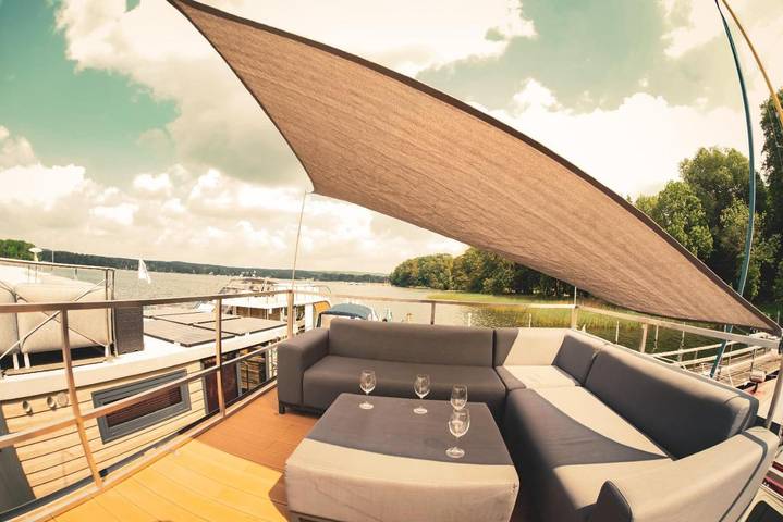 Boot voor 4 personen, met terras en uitzicht, met huisdier in Bad Saarow