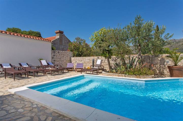 Villa pour 20 personnes, avec balcon et piscine ainsi que jardin et vue sur l’océan à Zaton - 4