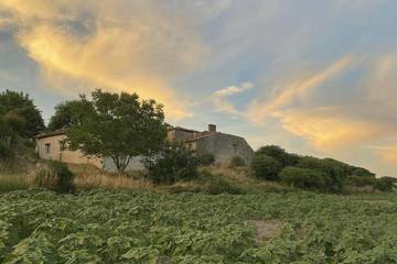 Gîte pour 5 personnes, avec jardin ainsi que vue et piscine, animaux acceptés à Salles-Lavalette