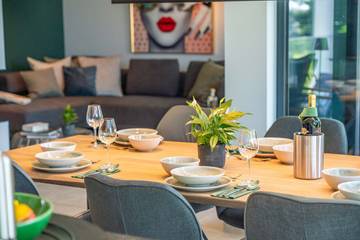 Ferienwohnung für 6 Personen, mit Ausblick und Seeblick sowie Sauna und Garten, mit Haustier in Garz