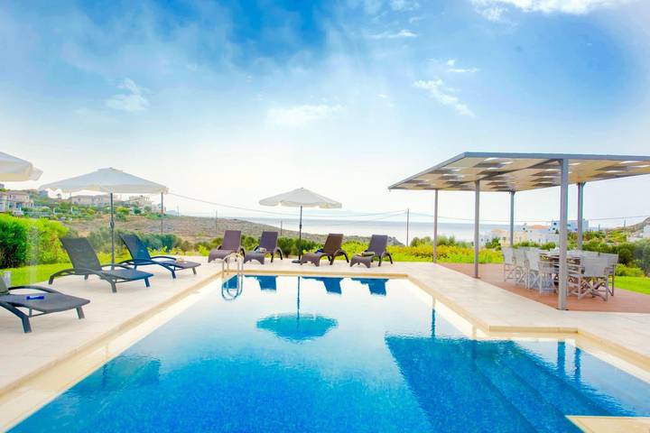 Villa per 7 persone con vista oceano in Akrotiri (Chania), Chania regione