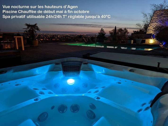 Gîte pour 4 personnes, avec vue et sauna ainsi que piscine et terrasse, animaux acceptés à Agen - 3