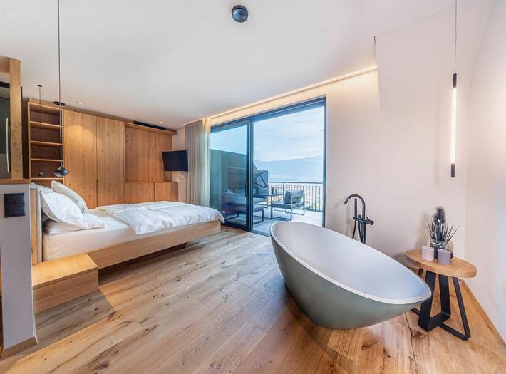 Chambre d’hôte pour 4 personnes, avec terrasse et vue