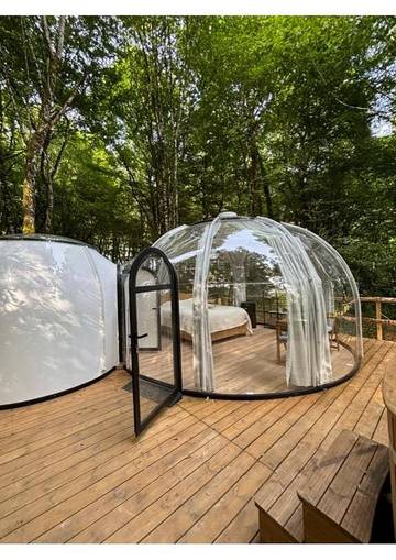 Tente pour 2 personnes, avec jacuzzi ainsi que terrasse et jardin en Charente-Maritime